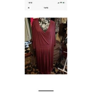 Chelsea Studio Size 30W Women’s Midi Dress Maroon Any Occasion MAROON